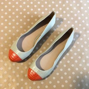 New Tory Burch Snakeskin flats size 7
